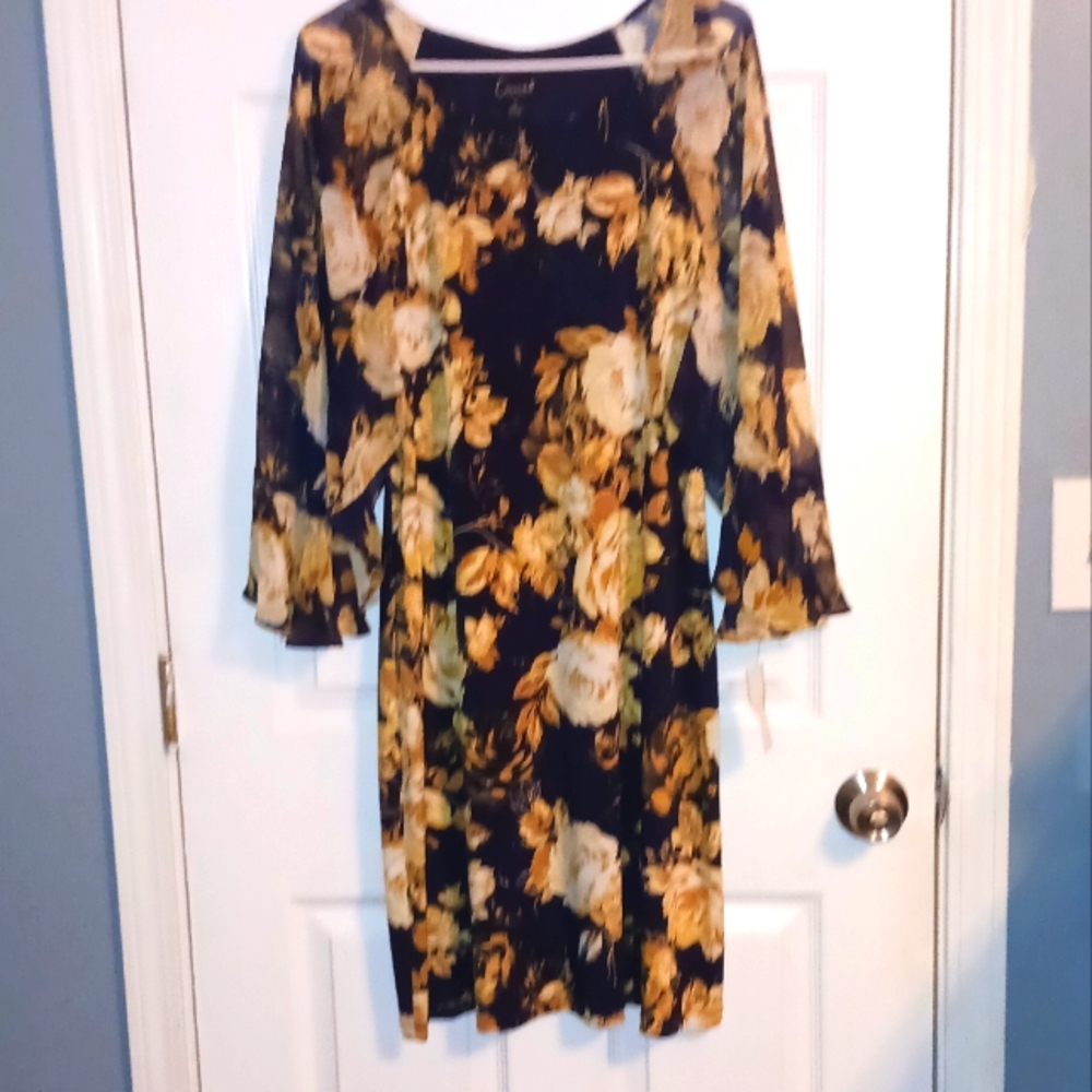 NWTConnected Apparel - Canary yellow and black Dress Size 14